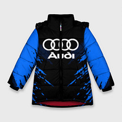 Куртка зимняя для девочки Audi: Blue Anger, цвет: 3D-красный