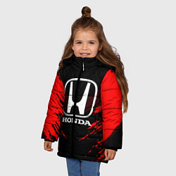 Куртка зимняя для девочки Honda: Red Anger, цвет: 3D-черный — фото 2