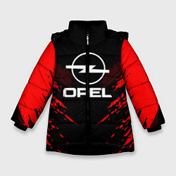 Куртка зимняя для девочки Opel: Red Anger, цвет: 3D-черный