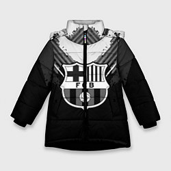 Куртка зимняя для девочки FC Barcelona: Black Style, цвет: 3D-черный