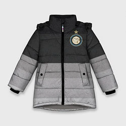 Зимняя куртка для девочки ФК Интер: Серый стиль