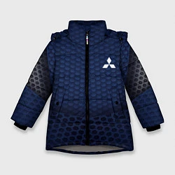 Куртка зимняя для девочки Mitsubishi: Sport Motors, цвет: 3D-светло-серый