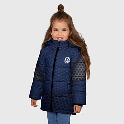 Куртка зимняя для девочки Volkswagen: Sport Motors, цвет: 3D-светло-серый — фото 2