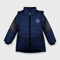 Куртка зимняя для девочки Mercedes: Sport Motors, цвет: 3D-черный