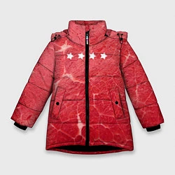 Куртка зимняя для девочки Мясо 100%, цвет: 3D-черный