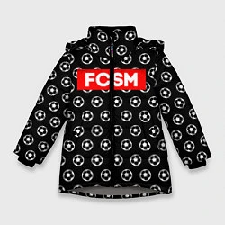 Куртка зимняя для девочки FCSM Supreme, цвет: 3D-светло-серый