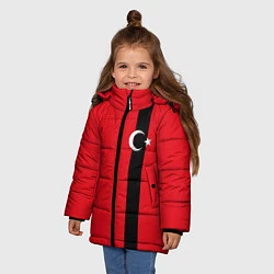 Куртка зимняя для девочки Турция, цвет: 3D-черный — фото 2