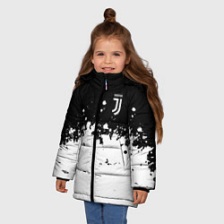 Куртка зимняя для девочки FC Juventus Sport, цвет: 3D-черный — фото 2