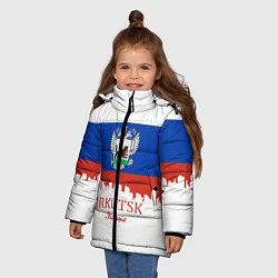 Куртка зимняя для девочки Irkutsk: Russia, цвет: 3D-черный — фото 2