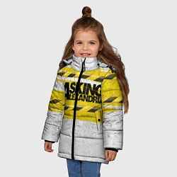 Куртка зимняя для девочки Asking Alexandria: Danger, цвет: 3D-красный — фото 2