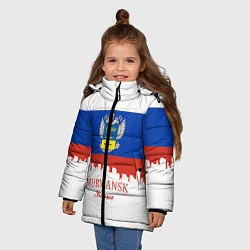 Куртка зимняя для девочки Murmansk: Russia, цвет: 3D-черный — фото 2