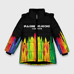 Куртка зимняя для девочки Imagine Dragons: Radioactive, цвет: 3D-черный