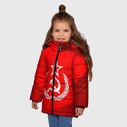 Куртка зимняя для девочки Патриот СССР, цвет: 3D-черный — фото 2