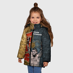 Куртка зимняя для девочки Aka Khabib, цвет: 3D-черный — фото 2