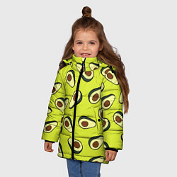 Куртка зимняя для девочки Стиль авокадо, цвет: 3D-черный — фото 2