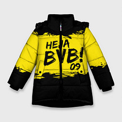 Куртка зимняя для девочки Heja BVB 09, цвет: 3D-черный