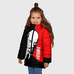Куртка зимняя для девочки Хитрый Ленин, цвет: 3D-черный — фото 2