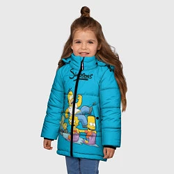 Куртка зимняя для девочки Семейка Симпсонов, цвет: 3D-красный — фото 2