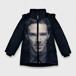Куртка зимняя для девочки Benedict Cumberbatch, цвет: 3D-черный