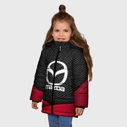 Куртка зимняя для девочки Mazda: Grey Carbon, цвет: 3D-черный — фото 2