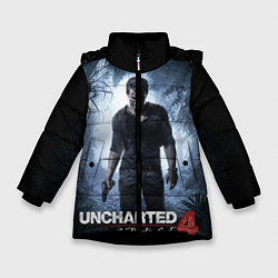 Куртка зимняя для девочки Uncharted 4: A Thief's End, цвет: 3D-черный