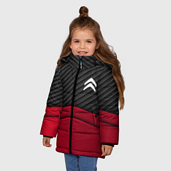 Куртка зимняя для девочки Citroen: Red Carbon, цвет: 3D-черный — фото 2