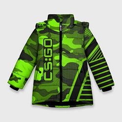 Зимняя куртка для девочки CS:GO Light Green Camo
