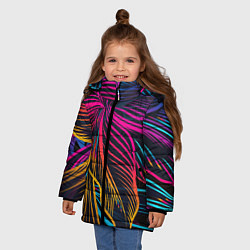 Куртка зимняя для девочки Floral Design, цвет: 3D-красный — фото 2