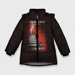 Куртка зимняя для девочки Twin Peaks: Firewalk with me, цвет: 3D-светло-серый