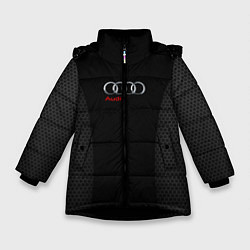 Куртка зимняя для девочки Audi Carbon, цвет: 3D-черный
