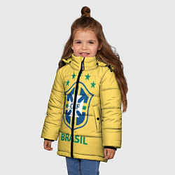 Куртка зимняя для девочки Brazil Team, цвет: 3D-красный — фото 2