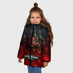 Куртка зимняя для девочки Warhammer 40000: Dawn Of War, цвет: 3D-черный — фото 2