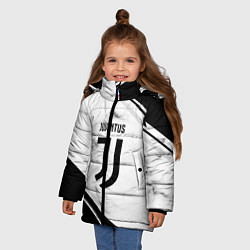 Куртка зимняя для девочки Juventus, цвет: 3D-черный — фото 2