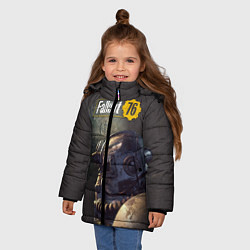 Куртка зимняя для девочки Fallout 76, цвет: 3D-черный — фото 2