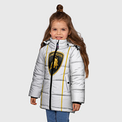 Куртка зимняя для девочки Lamborghini SPORT, цвет: 3D-черный — фото 2