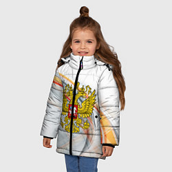 Куртка зимняя для девочки Россия необъятная, цвет: 3D-черный — фото 2