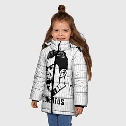 Куртка зимняя для девочки Juve Ronaldo, цвет: 3D-черный — фото 2