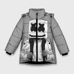 Куртка зимняя для девочки Marshmallow Boy, цвет: 3D-черный