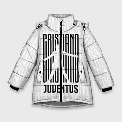 Куртка зимняя для девочки Cris7iano Juventus, цвет: 3D-светло-серый