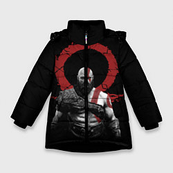 Куртка зимняя для девочки God of War IV, цвет: 3D-черный