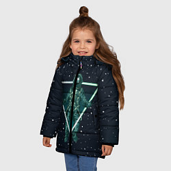Куртка зимняя для девочки Космонавт-гуру, цвет: 3D-черный — фото 2