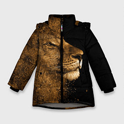 Куртка зимняя для девочки Песчаный лев, цвет: 3D-светло-серый