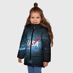 Куртка зимняя для девочки NASA: Space Light, цвет: 3D-светло-серый — фото 2