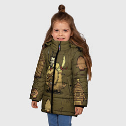 Куртка зимняя для девочки Wild Wilson, цвет: 3D-черный — фото 2