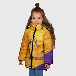 Куртка зимняя для девочки LeBron James: NBA Star, цвет: 3D-черный — фото 2