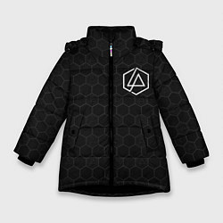 Куртка зимняя для девочки Linkin Park: Black Carbon, цвет: 3D-черный