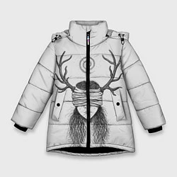 Куртка зимняя для девочки True Detective: Horny Girl, цвет: 3D-черный