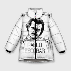 Куртка зимняя для девочки Pablo Escobar, цвет: 3D-светло-серый