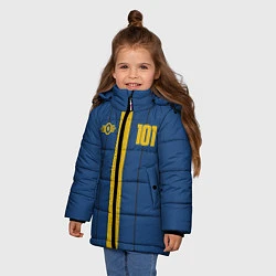 Куртка зимняя для девочки Fallout: Vault 101, цвет: 3D-черный — фото 2