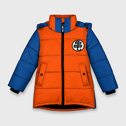 Куртка зимняя для девочки DBZ: Kame Senin Kanji Emblem, цвет: 3D-черный